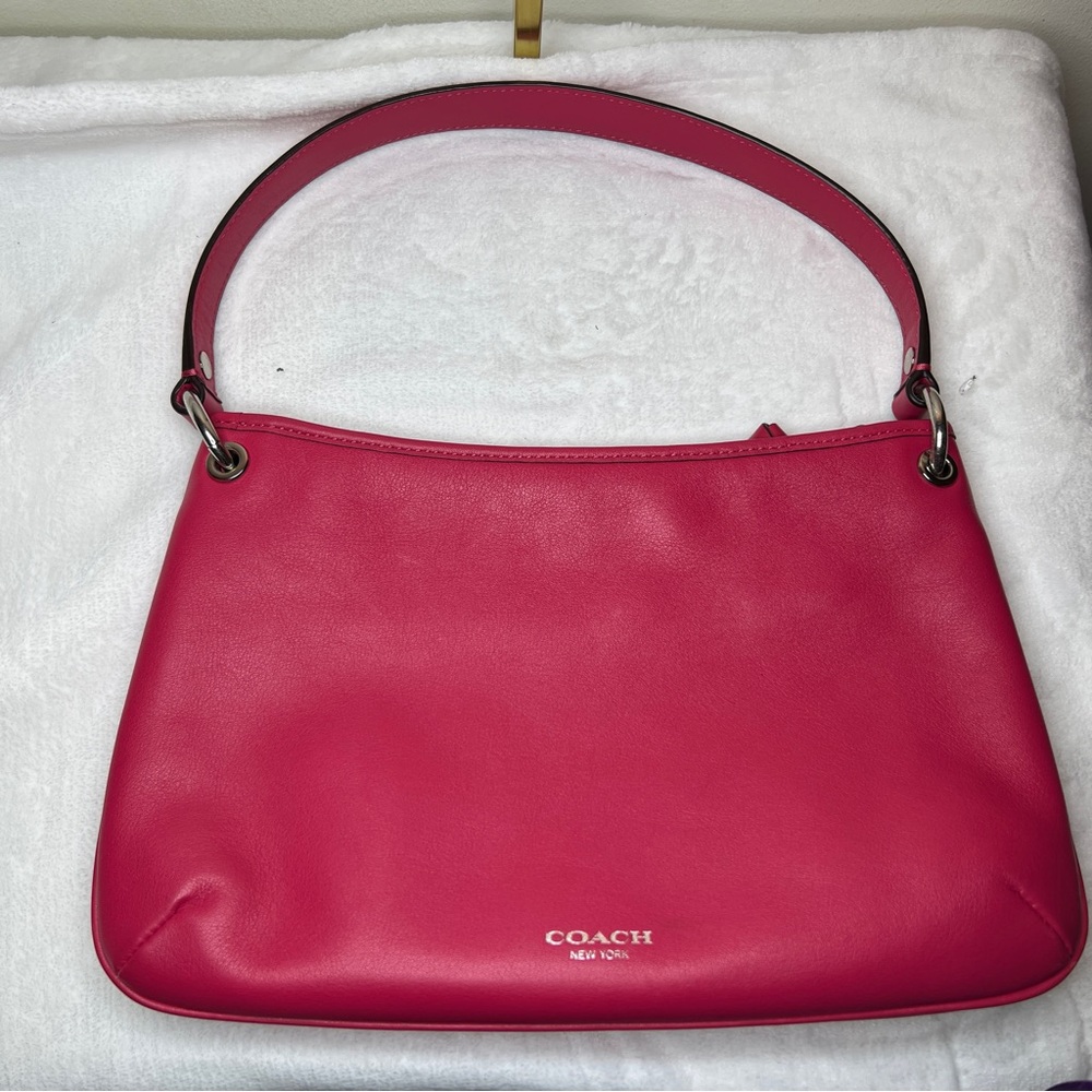 Coach Poppy Red Legacy Leather Double Gusset - Picture 8 of 9